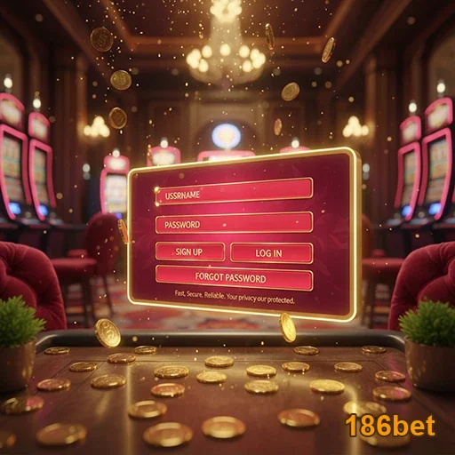 Tela de login do site 186bet com opções de acesso rápido.