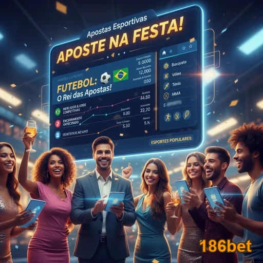 Grupo de pessoas felizes celebrando apostas na 186bet.