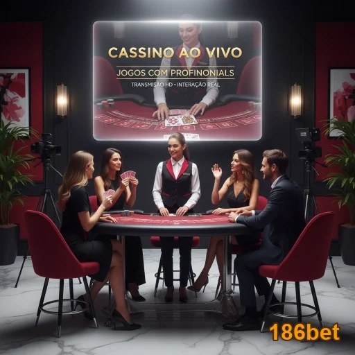Jogadores interagem em cassino ao vivo no app 186bet.