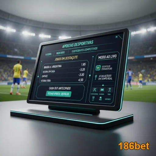 Interface de serviços VIP da 186bet com apostas ao vivo.