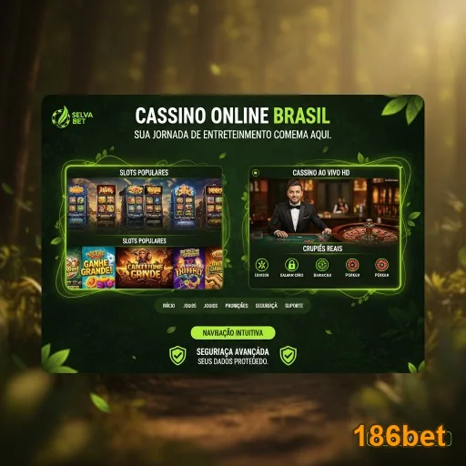 Imagem promocional da experiência VIP na 186bet com slots e cassino ao vivo.