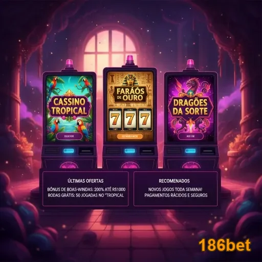 Jogos de slots da 186bet com bônus e pagamentos rápidos.